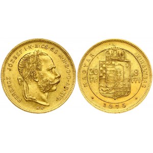 Hungary 20 Francs- 8 Forint 1876 KB