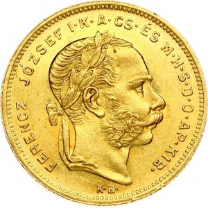 Hungary 20 Francs- 8 Forint 1877 KB