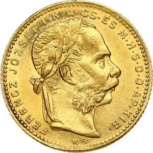 Hungary 8 Forint- 20 Francs 1881 KB