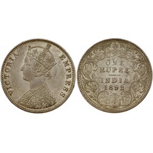 India British 1 Rupee 1892 (c)