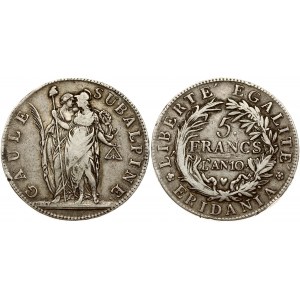 Subalpine Republic 5 Francs Year 10 (1801)