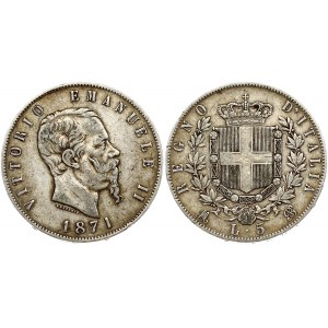 Italy 5 Lire 1871 M