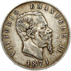 Italy 5 Lire 1871 M