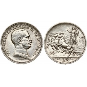 Italy 2 Lire 1915 R