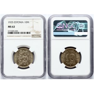 Estonia 10 Marka 1925 NGC MS 62