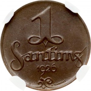 Latvia 1 Santims 1926 NGC MS 64 BN