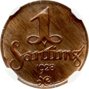 Latvia 1 Santims 1928 NGC MS 64 BN ONLY 3 COINS IN HIGHER GRADE