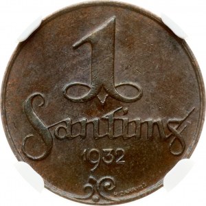 Latvia 1 Santims 1932 NGC MS 63 BN