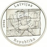 Latvia 1 Lats 2006 the Barricades of January 1991