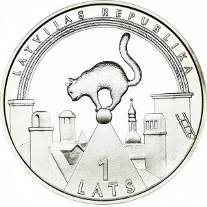 Latvia 1 Lats 2008 Lucky coin