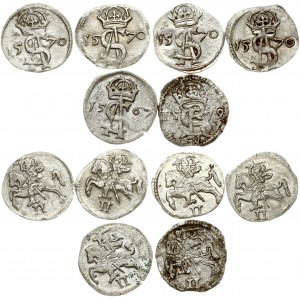 Lithuania Dwudenar (1567-1579) Lot of 6 coins