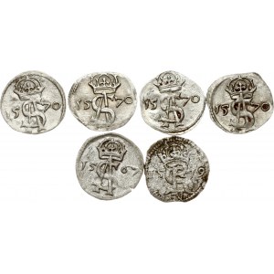 Lithuania Dwudenar (1567-1579) Lot of 6 coins