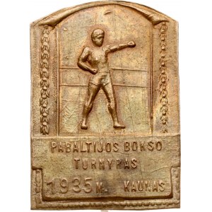 Sports Badge 1935 Baltic Boxing Tournament Kaunas