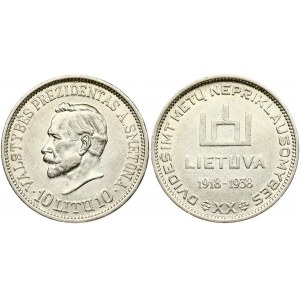 Lithuania 10 Litu 1938 Smetona