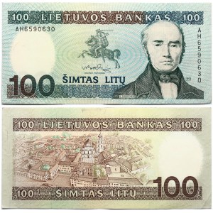 Lithuania 100 Litu 1991 Daukantas