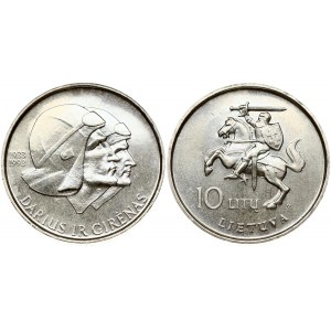 Lithuania 10 Litu 1993 Darius and Girėnas