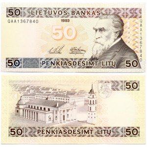 Lithuania 50 Litu 1993 Basanavicius