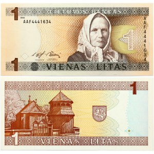 Lithuania 1 Litas 1994 Žemaitė - UNC