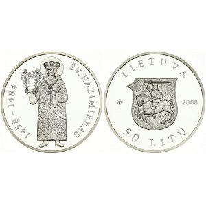 Lithuania 50 Litu 2008 St Casimir