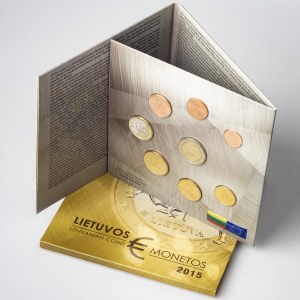 Lithuania 1 Cent - 2 Euro 2015 Lithuanian Coins Set