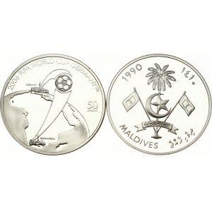 Maldives 250 Rufiyaa 1990 & Malawi 50 Kwacha 2006 ot of 2 Coins