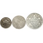 Morocco 10 Francs, 5, 10 Dirhams 1323 (1905) - 1366 (1947) Lot of 3 Coins