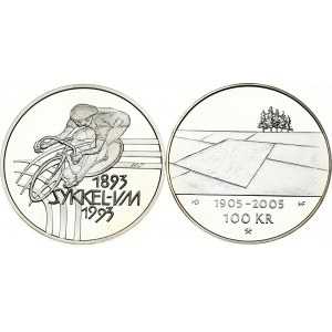 Norway 100 Kroner (1993-2005) Lot of 2 Coins