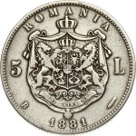 Romania 5 Lei 1881 B
