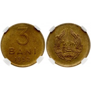 Romania 3 Bani 1952 NGC MS 65