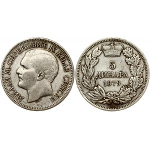 Serbia 5 Dinara 1879