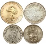 Sweden 5 - 100 Kronor 1962-1995 Lot of 4 Coins