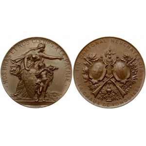 Switzerland Medal 1886 Shooting Fest Neuchatel Chaux De Fonds