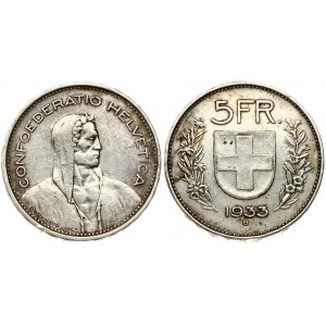 Switzerland 5 Francs 1933 B