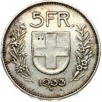 Switzerland 5 Francs 1933 B