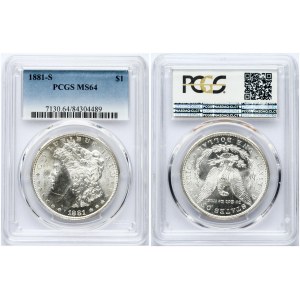 USA Morgan Dollar 1881 S PCGS MS 64