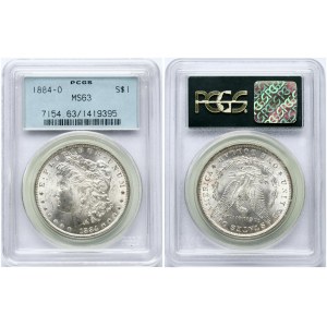 USA Morgan Dollar 1884 O PCGS MS 63