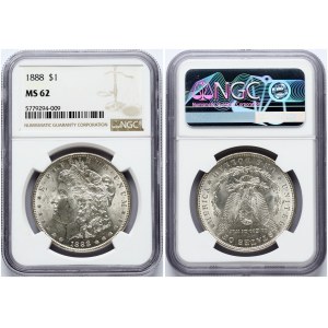 USA Morgan Dollar 1888 NGC MS 62
