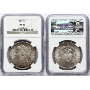 USA Morgan Dollar 1889 NGC MS 63