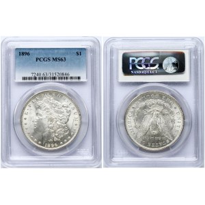 USA Morgan Dollar 1896 PCGS MS 63