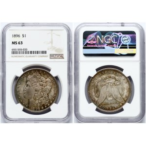 USA Morgan Dollar 1896 NGC MS 63