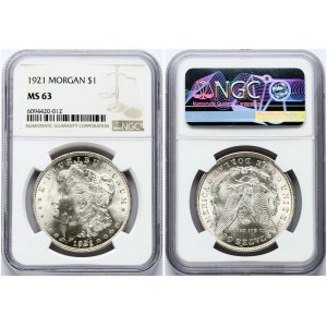 USA Morgan Dollar 1921 NGC MS 63