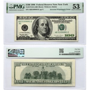 USA 100 Dollars 1996 Benjamin Franklin PMG 53 About Uncirculated