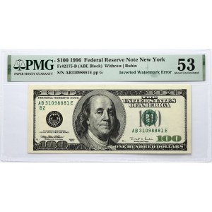 USA 100 Dollars 1996 Benjamin Franklin PMG 53 About Uncirculated