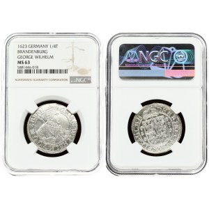 Prussia Ort 1623 (R) NGC MS 63 TOP POP