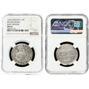 Prussia Ort 1624 NGC MS 63