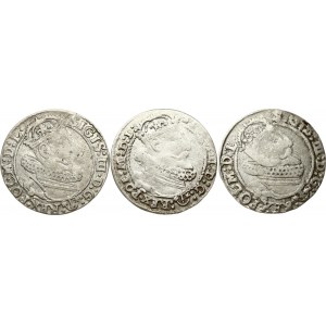 Poland Szostak 1625 Krakow Lot of 3 Coins