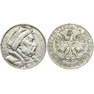 Poland 10 Zlotych 1933 Jan III Sobieski