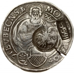 Russia Jefimok 1655 on Lubeck Taler 1640 (RR)