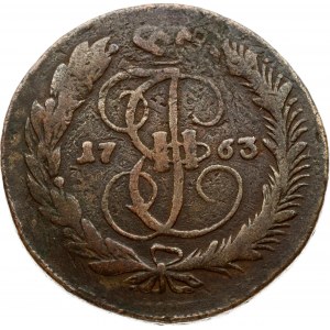 Russia 5 Kopecks 1763 MM Re-coinage