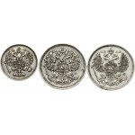 Russia 10 & 20 Kopecks (1860-1862) Lot of 3 Coins